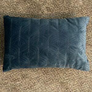 Velvet blue pillow